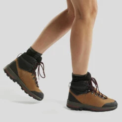 Botas De Montaña Y Trekking Impermeables De Piel Mujer Forclaz Trekk 100 -Deportes Al Aire Libre botas de montaa y trekking impermeables de piel mujer forclaz trekk 100 3