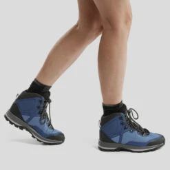 Botas De Montaña Y Trekking Impermeables Mujer Forclaz Trek100 Azul -Deportes Al Aire Libre botas de montaa y trekking impermeables mujer forclaz trek100 azul 4