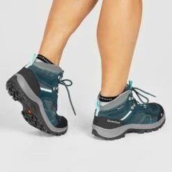 Botas De Montaña Y Trekking Impermeables Mujer Quechua MH100 Azul -Deportes Al Aire Libre botas de montaa y trekking impermeables mujer quechua mh100 azul 3