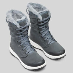 Deportes Al Aire Libre -Deportes Al Aire Libre botas de nieve y apreski impermeables de piel mujer quechua sh500 u warm gris 1
