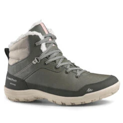 Botas De Nieve Y Apreski Impermeables Mujer Quechua SH100 Warm Caqui