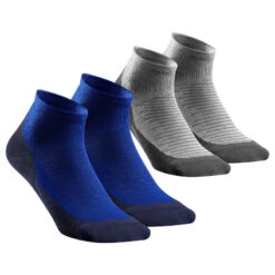 Calcetines De Media Caña Montaña Y Trekking 2 Pares Adulto Quechua Hike 100