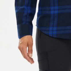 Camisa De Cuadros De Montaña Y Trekking Manga Larga Mujer Forclaz Travel 100 -Deportes Al Aire Libre camisa de cuadros de montaa y trekking manga larga mujer forclaz travel 100 4