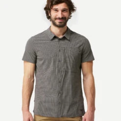 CAMISA DE TREKKING VIAJE TRAVEL 500 STRETCH MANGAS CORTAS GRIS HOMBRE 7 CAMISA DE TREKKING VIAJE TRAVEL 500 STRETCH MANGAS CORTAS GRIS HOMBRE -Deportes Al Aire Libre camisa de trekking viaje travel 500 stretch mangas cortas gris hombre 2