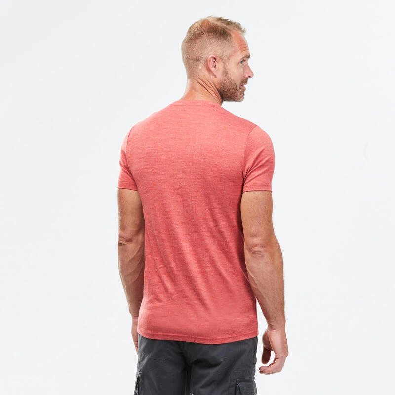 Camiseta Montaña Y Trekking De Lana Merina Manga Corta Hombre Forclaz 100 2 Camiseta Montaña Y Trekking De Lana Merina Manga Corta Hombre Forclaz 100 - Imagen 2