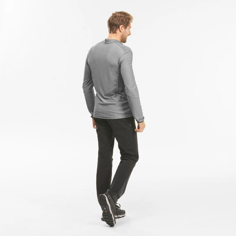 Camiseta Montaña Y Trekking De Manga Larga Hombre Quechua MH550 Gris 2 Camiseta Montaña Y Trekking De Manga Larga Hombre Quechua MH550 Gris - Imagen 2