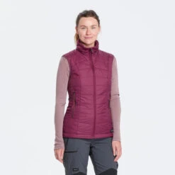 Chaleco Acolchado De Montaña Y Trekking Mujer Forclaz MT100 Negro -Deportes Al Aire Libre chaleco acolchado de montaa y trekking mujer forclaz mt100 granate