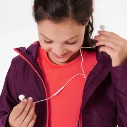 Chaqueta Impermeable De Montaña Trekking Niños 7-15 Años Quechua MH500 Violeta -Deportes Al Aire Libre chaqueta impermeable de montaa trekking nios 7 15 aos quechua mh500 violeta 4
