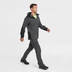 Chaqueta Impermeable De Montaña Y Trekking Hombre Quechua MH900 Negro -Deportes Al Aire Libre chaqueta impermeable de montaa y trekking hombre quechua mh900 negro 2