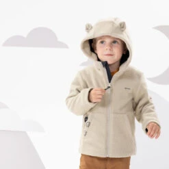 Chaqueta Polar Cálida De Montaña Y Trekking Niños 2-6 Años Quechua MH500 Beige -Deportes Al Aire Libre chaqueta polar calida de montaa y trekking nios 2 6 aos quechua mh500 beige 3
