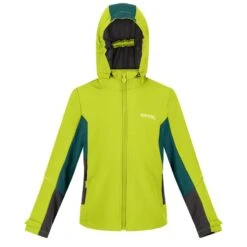 Regatta Chaqueta Softshell Acidity V Para Niños/Niñas Kiwi Llamativo, Verde Pacífico