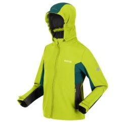 Regatta Chaqueta Softshell Acidity V Para Niños/Niñas Kiwi Llamativo, Verde Pacífico -Deportes Al Aire Libre chaqueta softshell acidity v para niosnias kiwi llamativo verde pacifico 3