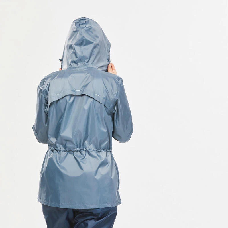 Chubasquero Impermeable De Montaña Y Trekking Mujer Quechua Raincut Azul 2 Chubasquero Impermeable De Montaña Y Trekking Mujer Quechua Raincut Azul - Imagen 2