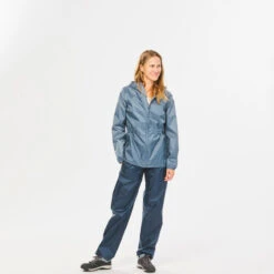 Chubasquero Impermeable De Montaña Y Trekking Mujer Quechua Raincut Azul 8 Chubasquero Impermeable De Montaña Y Trekking Mujer Quechua Raincut Azul -Deportes Al Aire Libre chubasquero impermeable de montaa y trekking mujer quechua raincut azul 2
