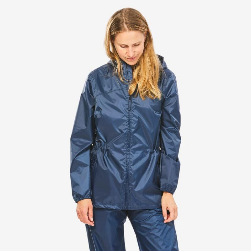 Chubasquero Impermeable De Montaña Y Trekking Mujer Quechua Raincut Azul 6 Chubasquero Impermeable De Montaña Y Trekking Mujer Quechua Raincut Azul - Imagen 6