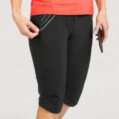 Corsario De Montaña Y Trekking Mujer Quechua MH500 Negro -Deportes Al Aire Libre corsario de montaa y trekking mujer quechua mh500 negro 3