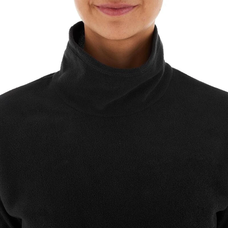 Forro Polar De Montaña Y Trekking Cuello Alto Mujer Quechua MH20 Negro 4 Forro Polar De Montaña Y Trekking Cuello Alto Mujer Quechua MH20 Negro - Imagen 4