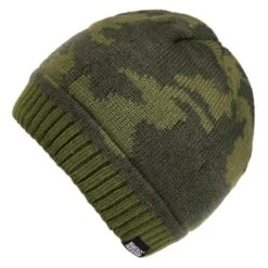 Regatta Gorro Beanie Tarley Camuflaje De Punto Para Niños/Niñas Caqui Oscuro