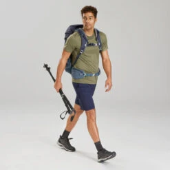 Pantalón Corto De Montaña Y Trekking Hombre Quechua MH100 Azul -Deportes Al Aire Libre pantalon corto de montaa y trekking hombre quechua mh100 azul 3