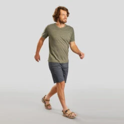 Pantalón Corto De Montaña Y Trekking Hombre Quechua NH100 Fresh Gris -Deportes Al Aire Libre pantalon corto de montaa y trekking hombre quechua nh100 fresh gris 2