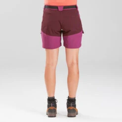 Pantalón Corto De Montaña Y Trekking Mujer Forclaz Trek500 Violeta -Deportes Al Aire Libre pantalon corto de montaa y trekking mujer forclaz trek500 violeta 3