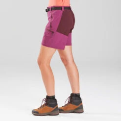 Pantalón Corto De Montaña Y Trekking Mujer Forclaz Trek500 Violeta -Deportes Al Aire Libre pantalon corto de montaa y trekking mujer forclaz trek500 violeta 4