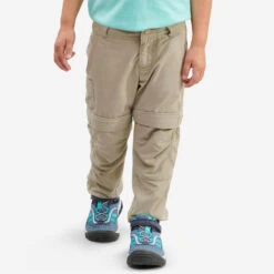 Quechua Pantalón De Montaña Y Trekking Desmontable Niños 2-6 Años MH500 Gris -Deportes Al Aire Libre pantalon de montaa y trekking desmontable nios 2 6 aos mh500beige