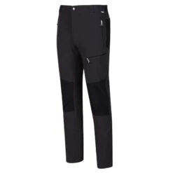 Regatta Pantalones Questra III Para Hombre Ceniza, Negro -Deportes Al Aire Libre pantalones questra iii para hombre ceniza negro 3