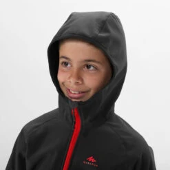 Quechua Softshell De Montaña Y Trekking NIños 7-15 Años Quehcua MH550 Gris -Deportes Al Aire Libre softshell de montaa y trekking nios 7 15 aos quehcua mh550 gris 3